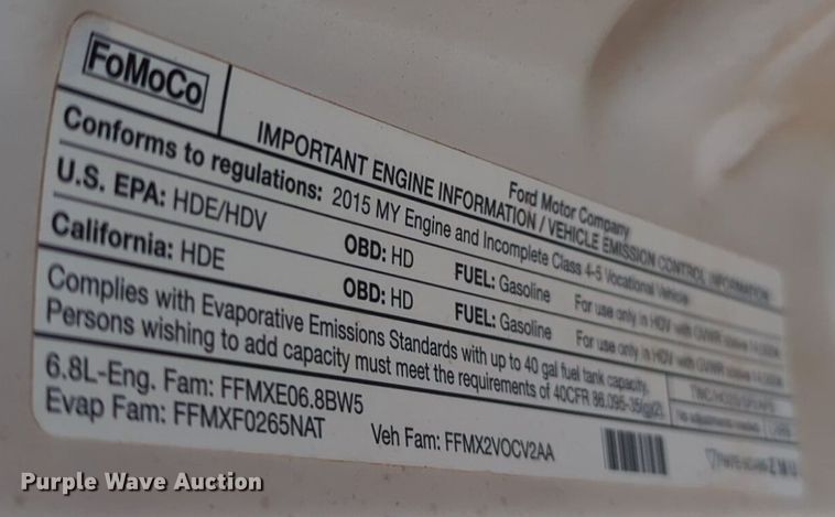 image for item NZ9370 2015 Ford F550 Super Duty utility / service truck