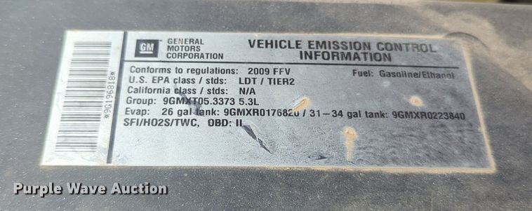 image for item NZ9389 2009 Chevrolet Avalanche Crew Cab pickup truck