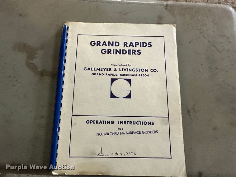 image for item OA9620 1974 Gallmeyer & Livingston 570 surface grinder