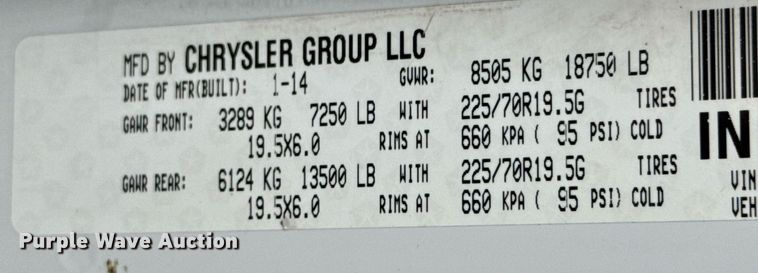 image for item OJ9582 2014 Dodge Ram 5500HD utility / service truck