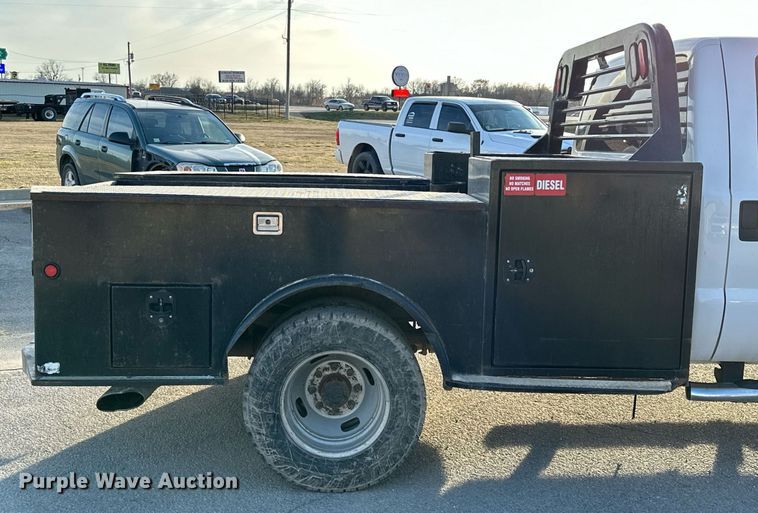 2015 Ford F350 Super Duty Crew Cab flatbed pickup truck in Tahlequah