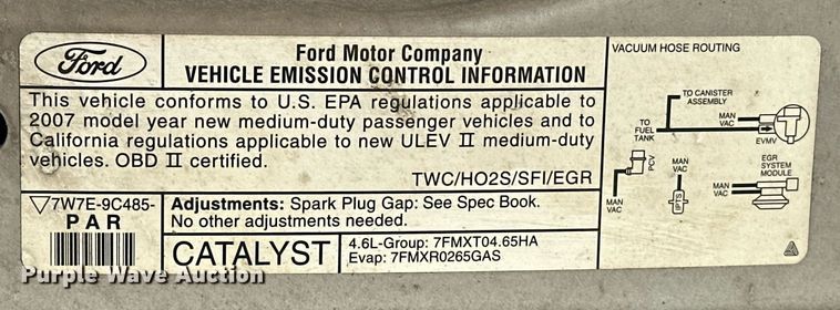 image for item OM9875 2007 Ford  E150 van