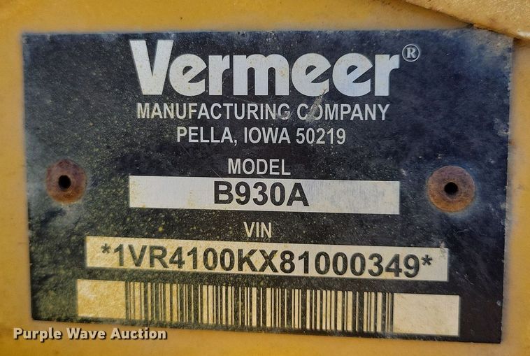 image for item DG0417 2008 Vermeer RTX1250 trencher