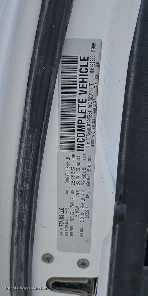 image for item DK0555 2015 Dodge Ram 5500HD utility / service truck