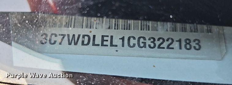 image for item DK0592 2012 Dodge Ram 4500HD Crew Cab utility / service truck