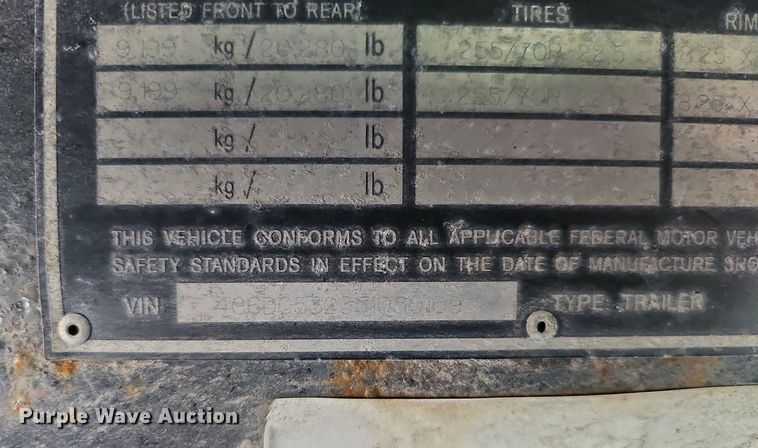 image for item DK0594 2005 Reinke Manufacturing drop deck trailer