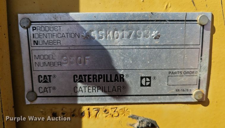image for item DK0640 1995 Caterpillar 950F Series II wheel loader