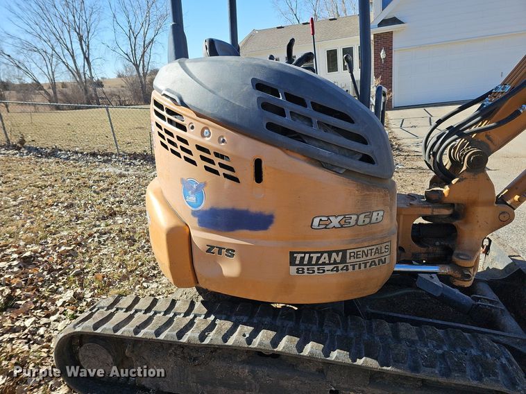 image for item DK0657 2016 Case CX36B ZTS mini excavator