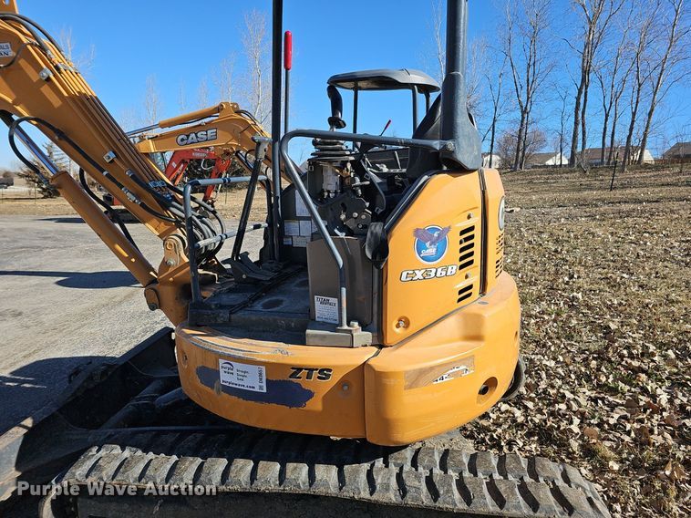 2016 Case CX36B ZTS mini excavator in Papillion, NE Item DK0657 for