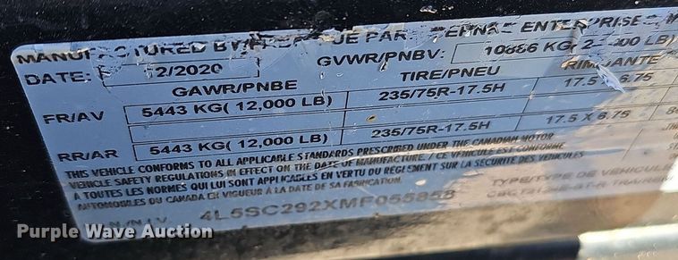 image for item DK0662 Behnke Enterprises Inc. CBCT2124E-BT-R equipment trailer