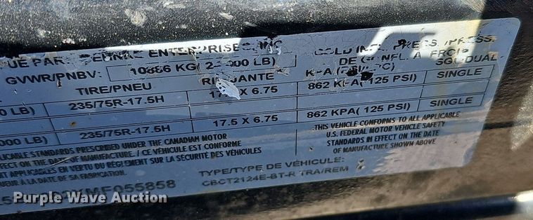 image for item DK0662 Behnke Enterprises Inc. CBCT2124E-BT-R equipment trailer