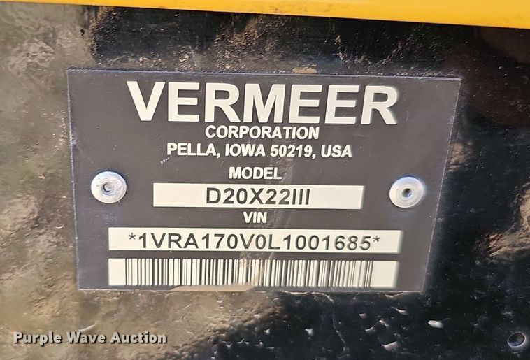image for item DK0664 2020 Vermeer Navigator S3 D20X22III directional boring unit