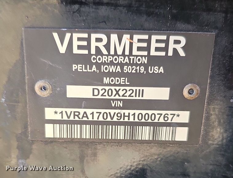 image for item DK0665 2017 Vermeer Navigator S3 D20X22III directional boring unit