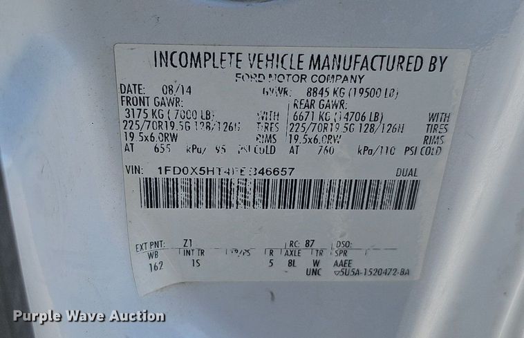 image for item DK0711 2015 Ford F550 Super Duty XL  bucket truck