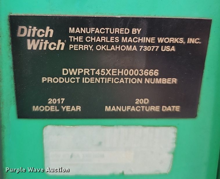 image for item DK0728 2017 Ditch Witch RT45 trencher