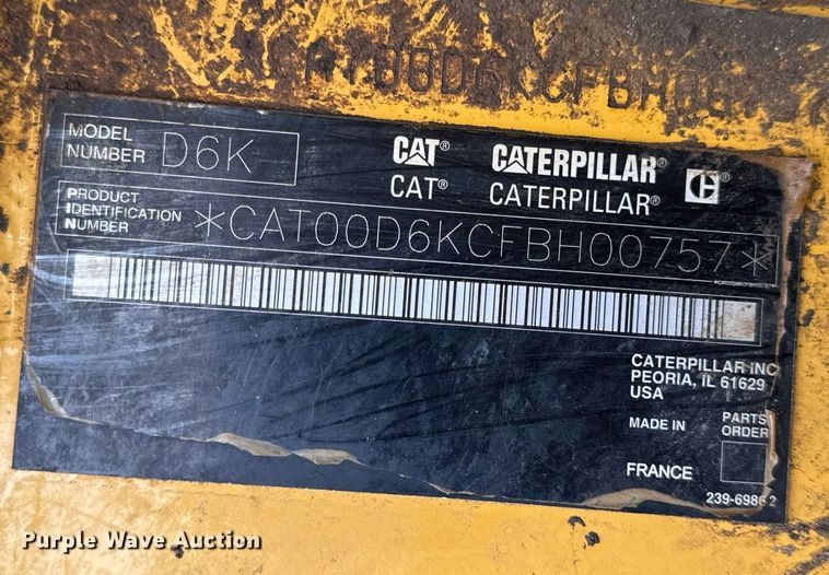 image for item DL4351 2008 Caterpillar D6K XL dozer