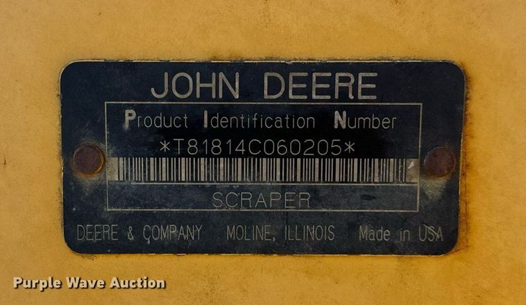 image for item DL4362 2006 John Deere 1814C scraper