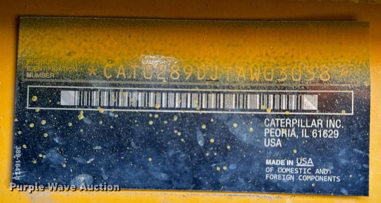 image for item DL4363 2015 Caterpillar 289D tracked skid steer loader