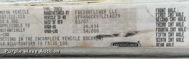 image for item DL4365 2007 Freightliner  Columbia fuel / lube truck
