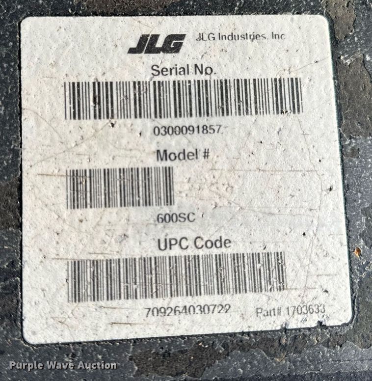 image for item DL4366 2006 JLG 600SC boom lift