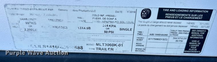 image for item DL4375 2016 Magnum MLT3060K-01 light plant