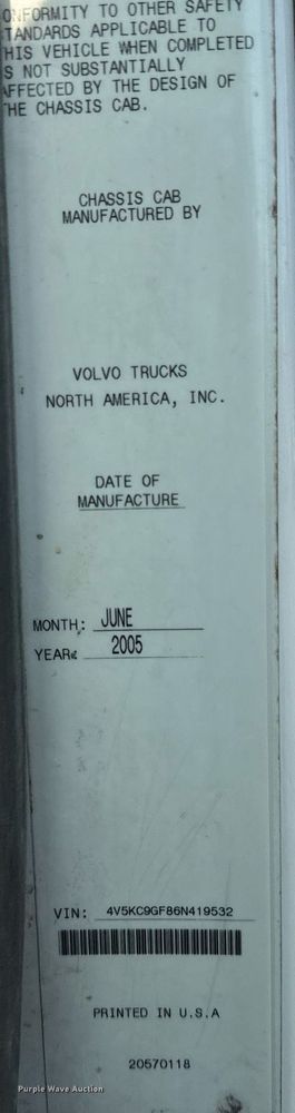 image for item DL4391 2006 Volvo  VHD ready mix truck