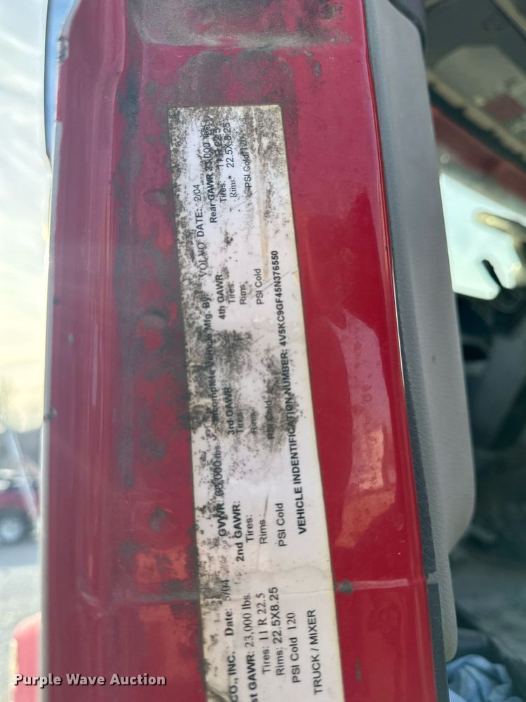 image for item DL4393 2005 Volvo  VHD ready mix truck