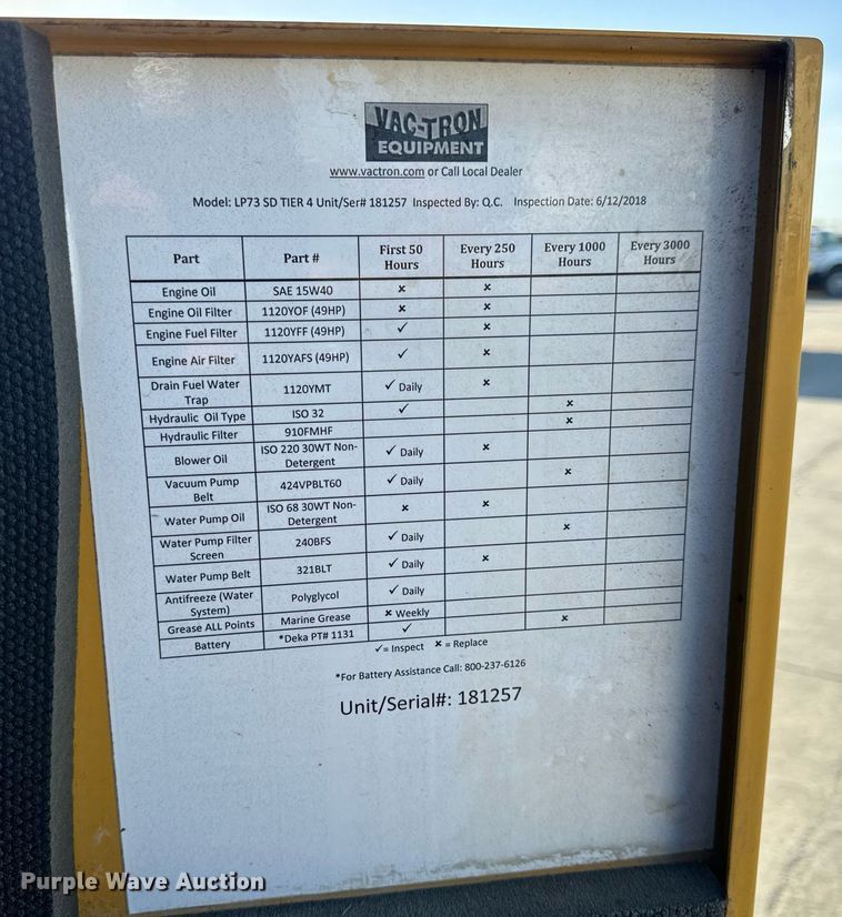 image for item DL4400 2018 Vermeer LP873SDT vacuum excavator