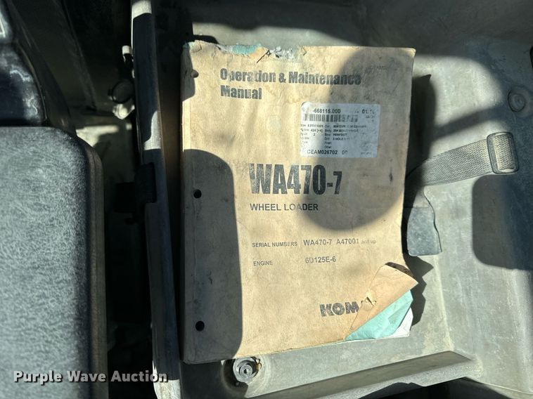 image for item DL4411 2015 Komatsu  WA470-7 wheel loader