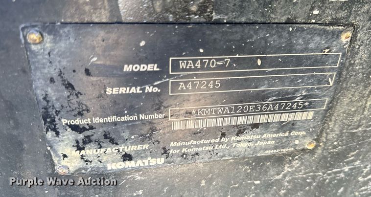 image for item DL4411 2015 Komatsu  WA470-7 wheel loader