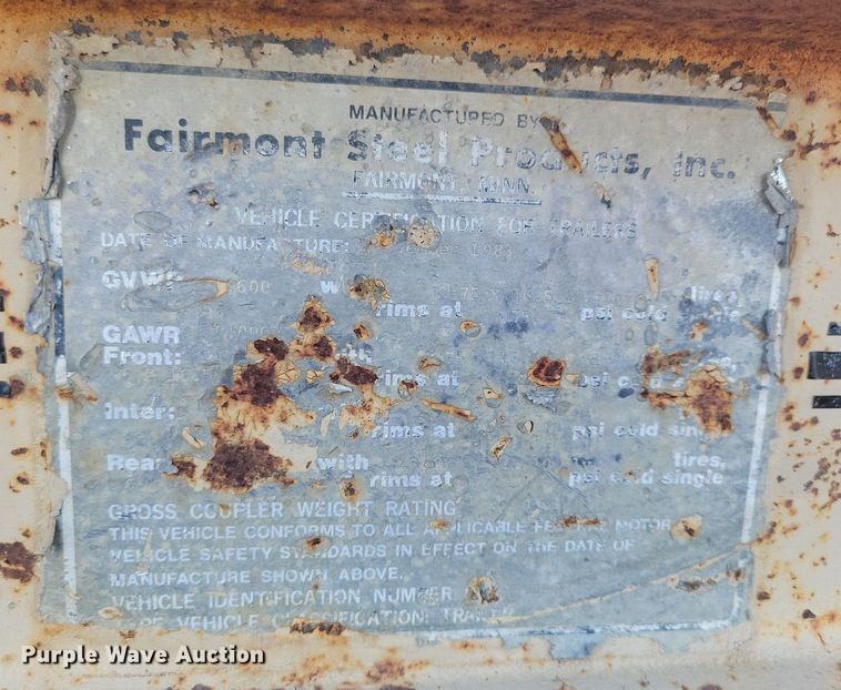 image for item DL7896 1984 Redi Haul equipment trailer