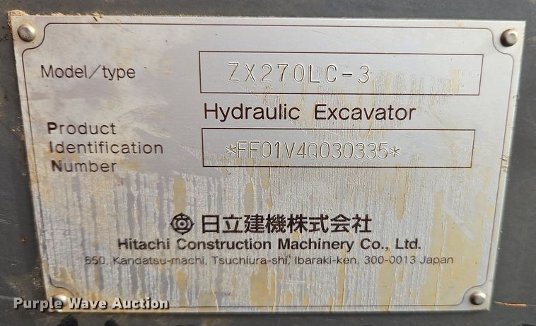 image for item DN7211 2006 Hitachi  ZX270LC-3 excavator