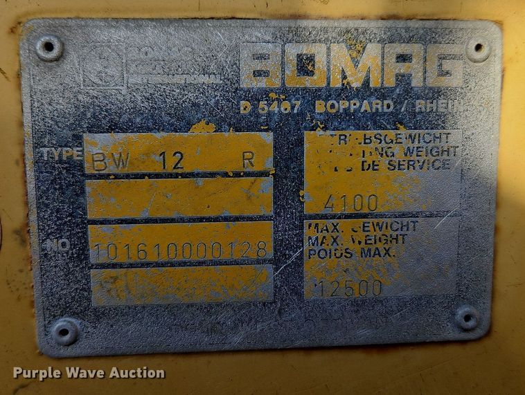 image for item DN7225 Bomag BW12R pneumatic roller