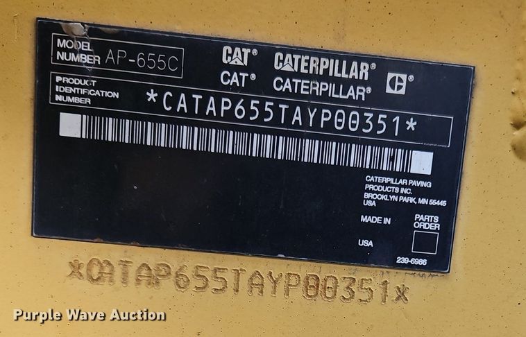image for item DN7228 Caterpillar  AP-655C paver