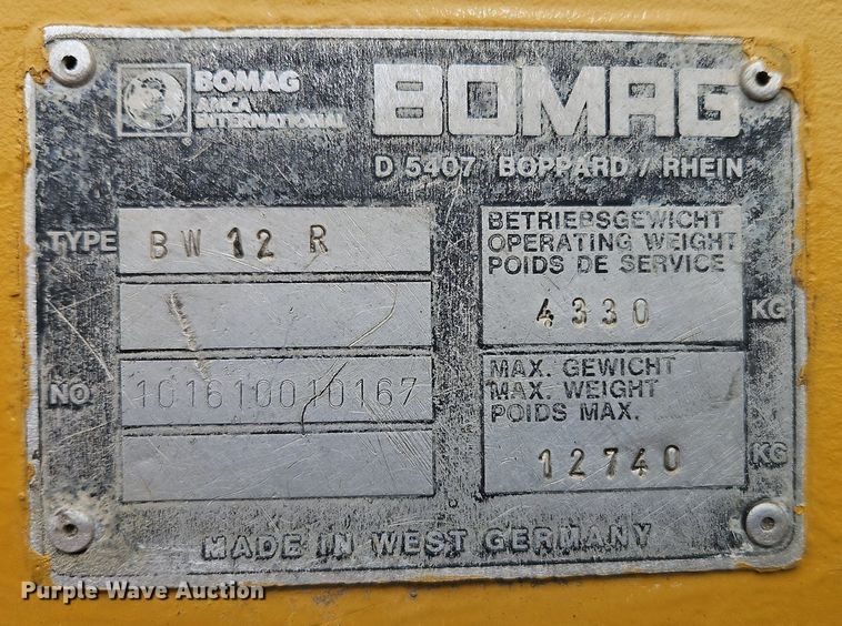 image for item DN7230 Bomag BW12R pneumatic roller