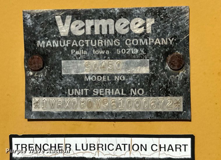 image for item DN7676 2006 Vermeer RT450 trencher