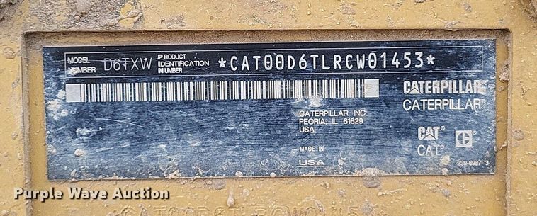 image for item DO4826 2014 Caterpillar D6TXW dozer