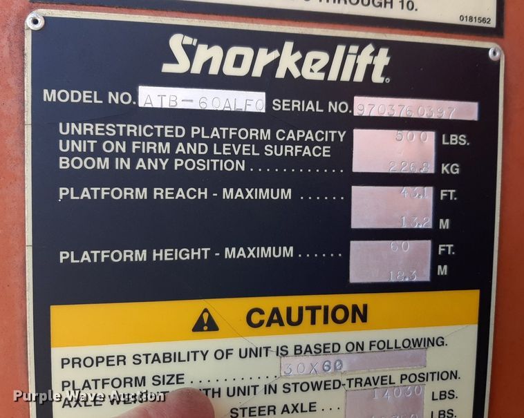 image for item DP2590 Snorkelift ATB60 boom lift