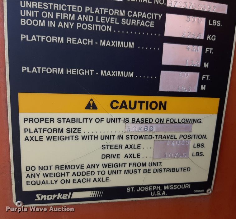 image for item DP2590 Snorkelift ATB60 boom lift