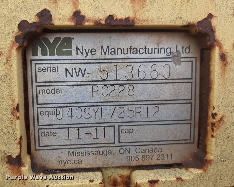 image for item DP2598 NYE PC228 excavator bucket