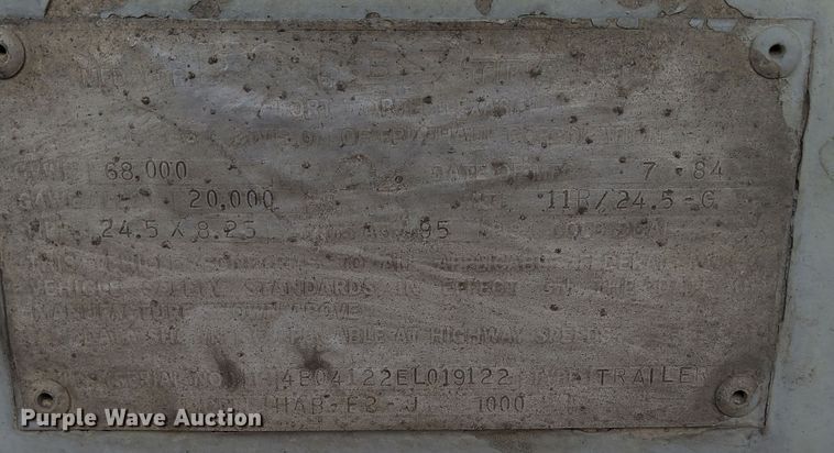 image for item DQ5969 1984 Hobbs HAB-F2-J 1000 pneumatic dry bulk trailer