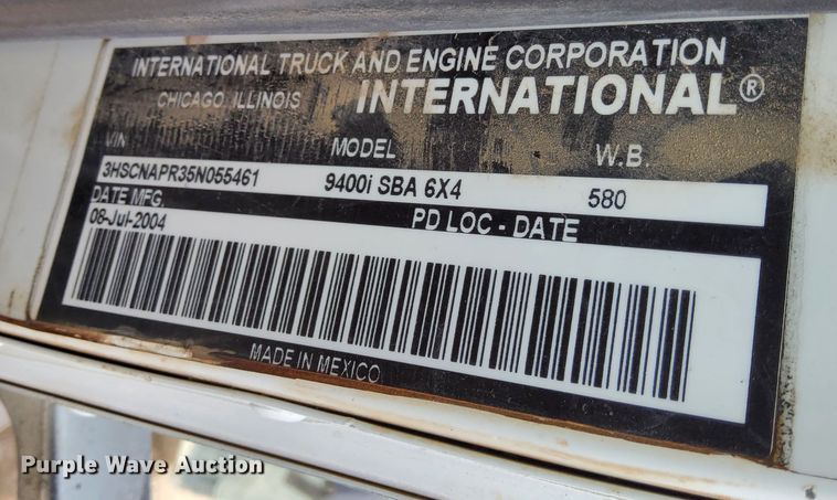 image for item DQ5971 2005 International 9400i dump truck