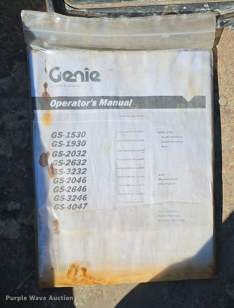 image for item DQ8586 Genie GS2632 scissor lift