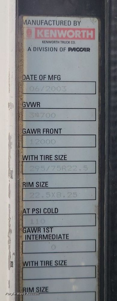 image for item DR7866 2004 Kenworth T800 dump truck