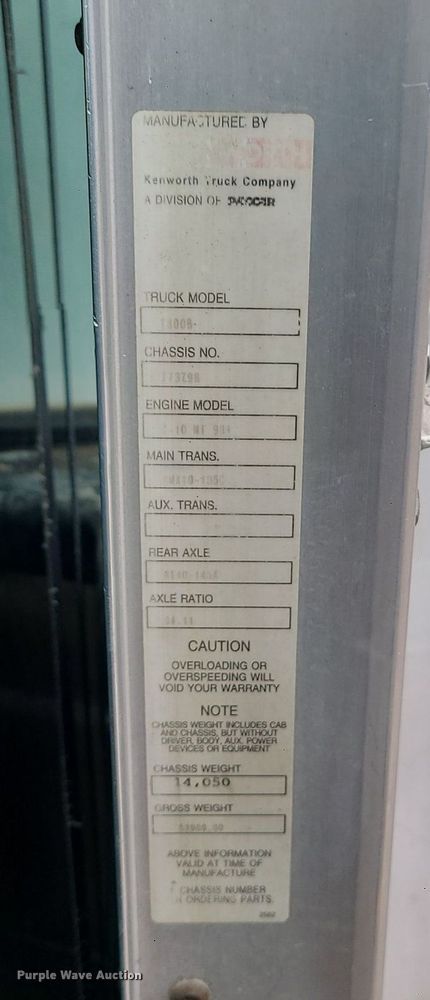 image for item DR7867 1998 Kenworth T800 dump truck