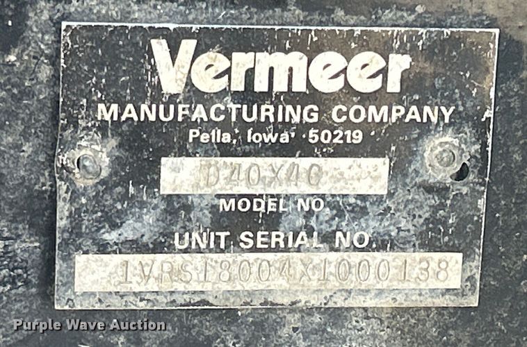 image for item DS0822 1999 Vermeer  D40X40 directional boring unit