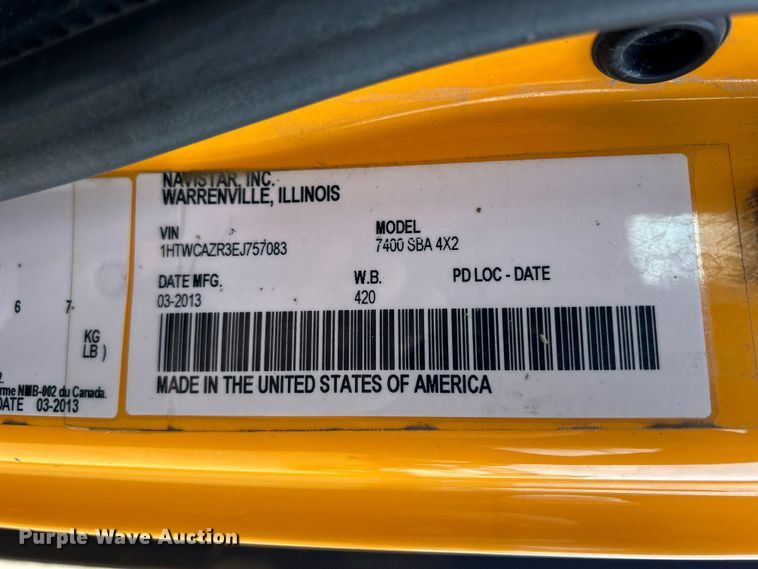 image for item DS0826 2014 International 7400 dump truck