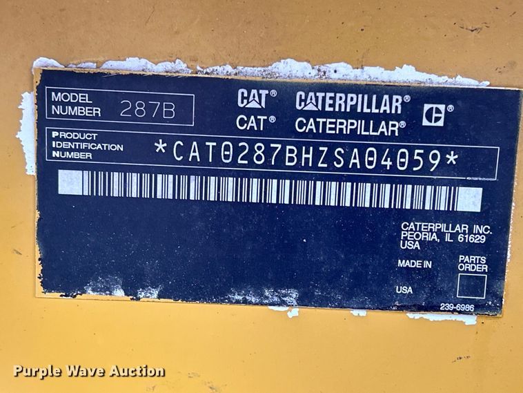 image for item DS0829 2006 Caterpillar 287B skid steer loader