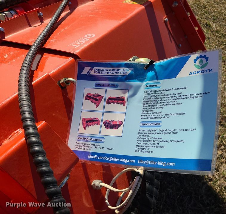 image for item DS7343 2023 Topcat SSFM81 skid steer mulcher