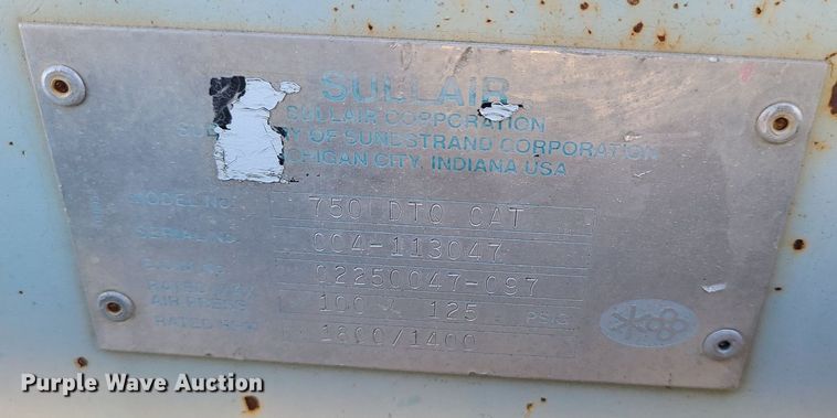 image for item DS7354 Sullair 750DTQCAT air compressor